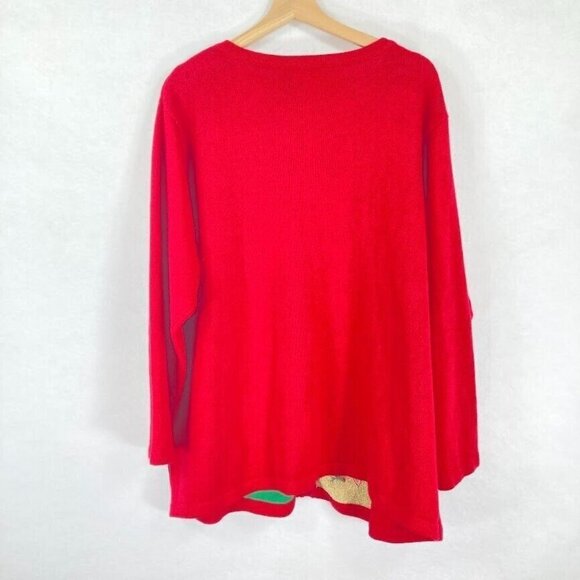 KB & Company Christmas Sweater with Sequins And Beading Cardigan Size 3XL - Picture 6 of 8